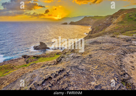 Poelua bay, Maui all'alba Foto Stock