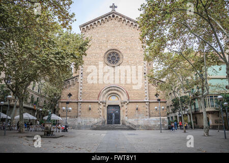 Plaça de la Virreina, quartiere di Gràcia, Barcellona, Spagna Foto Stock