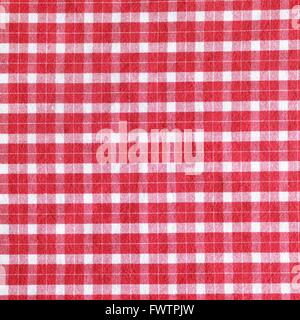 Il bianco e il rosso Gingham Disegno per tovaglia Foto Stock