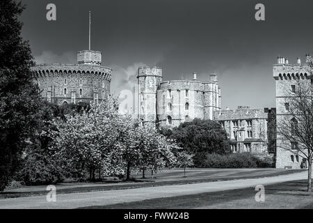 Vista panoramica del castello di Windsor Foto Stock