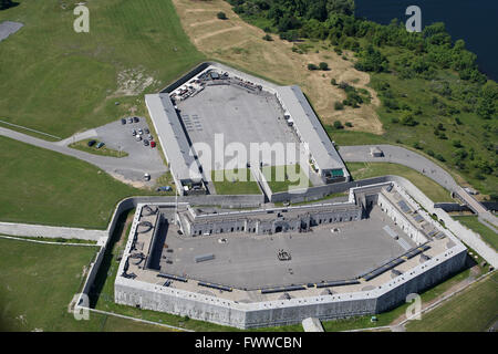 Vista aerea di Fort Henry a Kingston, Ont., il 28 giugno 2014. Foto Stock