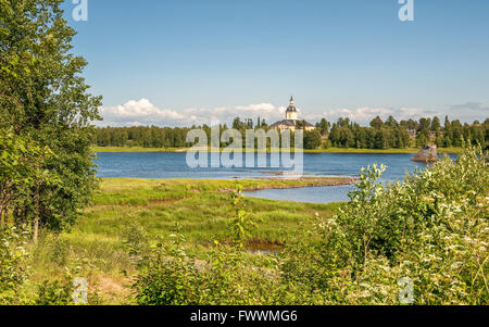 Fiume Torne - il confine tra la Svezia e la Finlandia Foto Stock