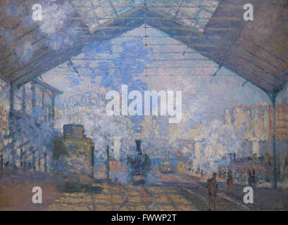 Gare Saint Lazare da Claude Monet 1877 Musee D'orsay Parigi, Francia Europa Foto Stock