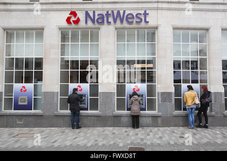 NatWest bank, luogo di mercato, Kingston upon Thames, Greater London, England, Regno Unito Foto Stock