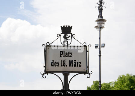 Platz des 18. Maerz a Berlino Foto Stock