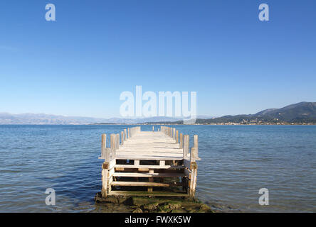 Molo al Mitsis Roda Beach Resort, Roda, Corfù, Grecia Foto Stock