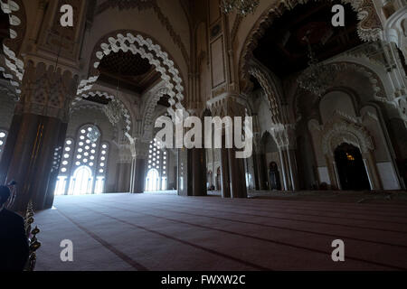 Interno della moschea di Koutoubia, Marrakech, Marocco Foto Stock
