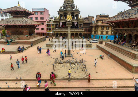 Patan Durbar Square in Nepal circa aprile 2014 Foto Stock