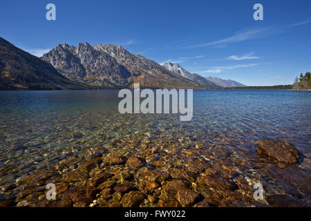 WY01472-00...WYOMING - battello navetta su Jenny Lake nel Parco Nazionale di Grand Teton. Foto Stock