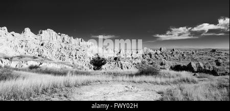 Vista panoramica del Parco nazionale Badlands, Dakota del Sud, Stati Uniti d'America. Foto Stock