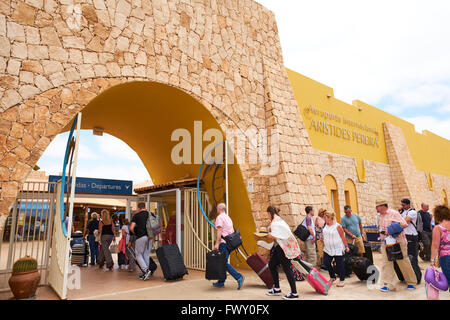 Aristides Pereira Aeroporto Internazionale Rabil Boa Vista Isole di Capo Verde in Africa Foto Stock