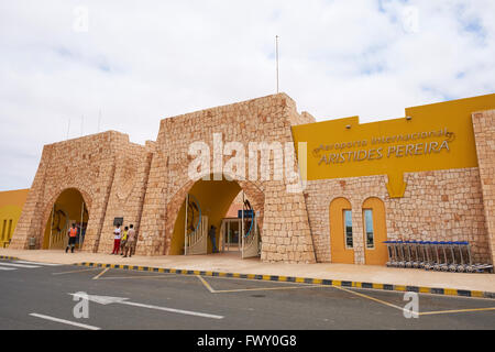 Aristides Pereira Aeroporto Internazionale Rabil Boa Vista Isole di Capo Verde in Africa Foto Stock