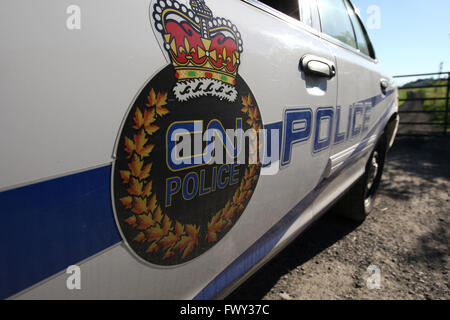 Nc incrociatore della polizia in Brockville, Ont., il 10 luglio 2014. Foto Stock