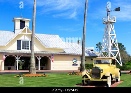 Ingresso anteriore per celebrazione Golf Club, celebrazione, Florida, America Foto Stock