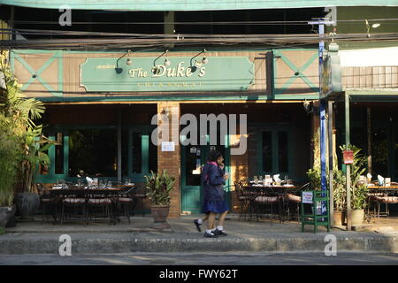Il ristorante occidentale in Chiang Mai Thailandia Foto Stock