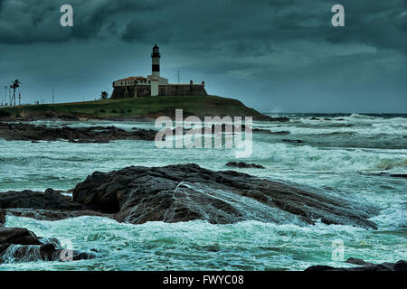 Farolda barra, Salvador, Bahia, Brasile Foto Stock