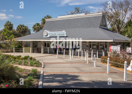 L'ingresso dell'edificio dell'Weeki Wachee Springs State Park, casa del famoso Mermaid Visualizza Foto Stock