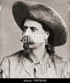 William Frederick "Buffalo Bill Cody, 1846 - 1917. American scout, bison hunter e mattatore. F Foto Stock