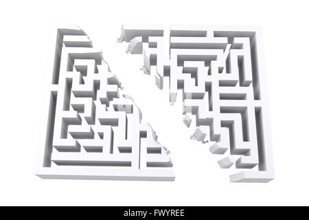 Immagine composita del maze Foto Stock
