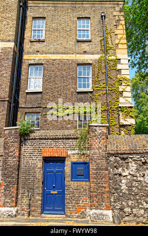 Londra, Inghilterra - Aprile 30, 2011: Ivied mattoni casa nel centro di Londra in Inghilterra Foto Stock