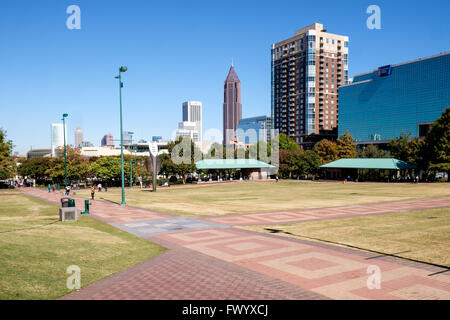 Il Centennial Olympic Park, Atlanta, Georgia, Stati Uniti d'America Foto Stock