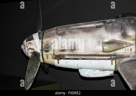 Parte anteriore del tedesco Messerschmitt Bf 109 aerei da combattimento Foto Stock