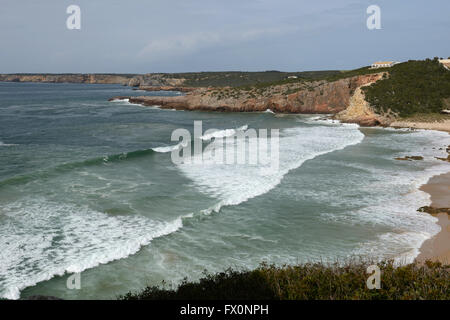 Surf in Algarve Praia do Zavial Foto Stock