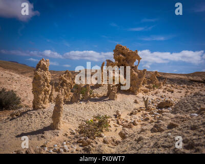 Di sabbia naturale scaltures in fuerteventura canarie-isole canarie Spagna Foto Stock