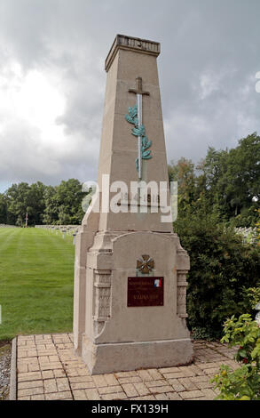 Memorial nella Vauquois francese Cimitero Nazionale, Meuse, Francia. Foto Stock