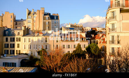 Lo skyline di Parigi a Montmartre Foto Stock