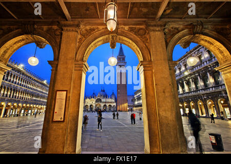 Piazza di San Marco (Piazza San Marco), Venezia, Veneto, Italia. Foto Stock