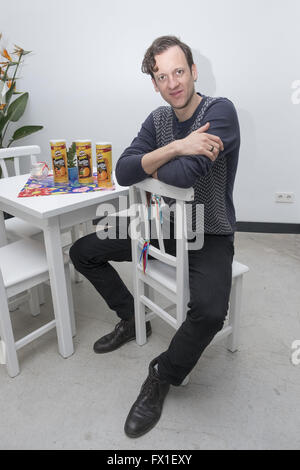 L'attore Edu Soto, assiste alla presentazione della nuova patatine Tortilla. Il 9 marzo 2016 a Madrid. Dotato di: Edu Soto dove: Madrid, Spagna Quando: 09 Mar 2016 Foto Stock