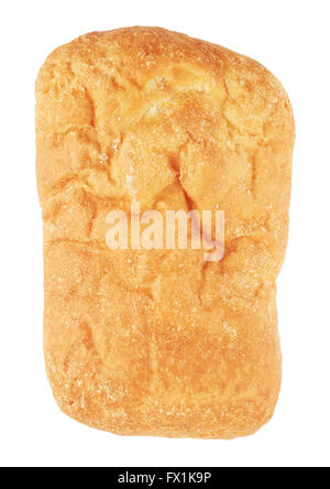 Ricca la ciabatta pane, isolati su sfondo bianco Foto Stock
