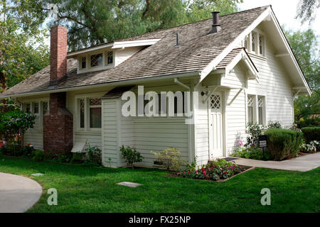 Luogo di nascita e fanciullezza casa del presidente Richard Nixon, Yorba Linda, California Foto Stock