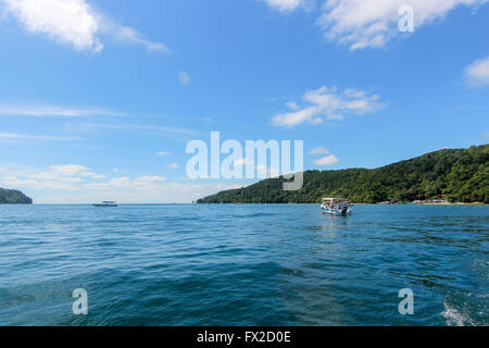 New Scenic 5 posti di Manukan Islan, Sabah Bornoe, Malaysia Foto Stock