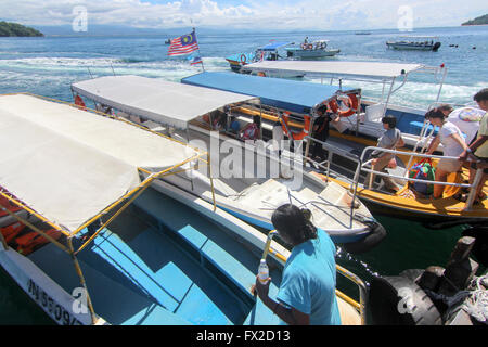 New Scenic 5 posti di Manukan Islan, Sabah Bornoe, Malaysia Foto Stock