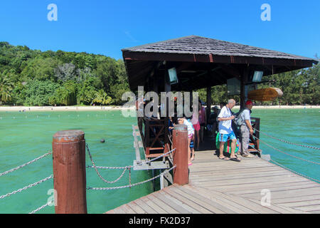 New Scenic 5 posti di Manukan Islan, Sabah Bornoe, Malaysia Foto Stock