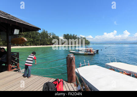 New Scenic 5 posti di Manukan Islan, Sabah Bornoe, Malaysia Foto Stock