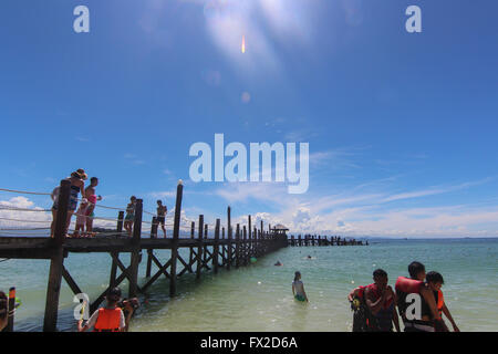 New Scenic 5 posti di Manukan Islan, Sabah Bornoe, Malaysia Foto Stock