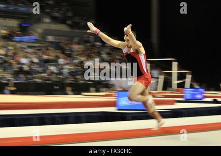 Liverpool, Regno Unito. Il 9 aprile 2016. Kristian Thomas. Archivio. Mens ginnastica artistica. British ginnastica Championships 2016. Echo Arena. Liverpool. Regno Unito. 09/04/2016. Credito: Sport In immagini/Alamy Live News Foto Stock