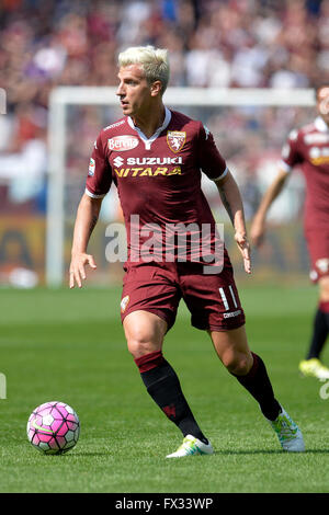 Torino, Italia. 10 Aprile, 2016. Di calcio della Serie A. Torino versus Atalanta. Maxi Lopez sulla sfera Credit: Azione Plus immagini di sport/Alamy Live News Foto Stock