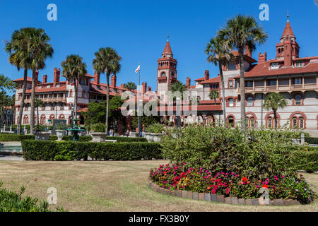 Sant'Agostino, Florida, Stati Uniti d'America. Flagler College, Ponce de Leon Hotel, costruito 1888. Foto Stock