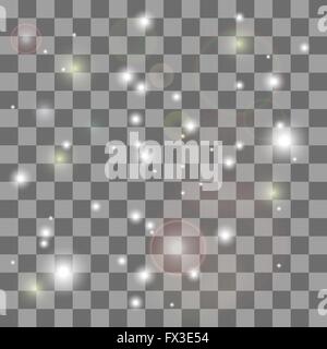 Glow Star Burst Effetto di luce. Illustrazione Vettoriale