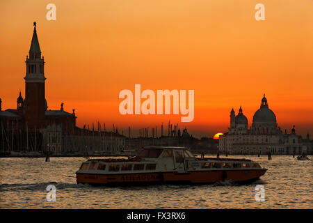 Tramonto nel sestiere di Castello, Venezia (Venezia) Italia. Foto Stock