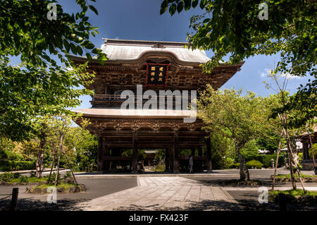 Il somon al tempio giapponese a Kamakura, Giappone Foto Stock