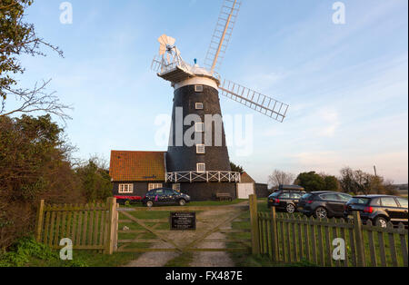 Burnham Overy Torre Staithe Windmill National Trust Foto Stock