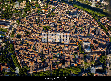 Vista aerea, centro di Montelimar, centro, Montelimar, Francia, Rhône-Alpes, in Francia, in Europa, vista aerea, uccelli-eyes view, antenna Foto Stock