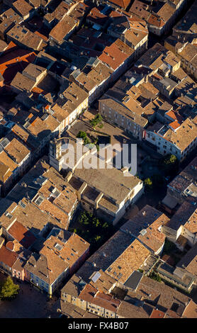 Vista aerea, la chiesa de la collégiale Sainte Croix, centro di Montelimar, centro, Montelimar, Francia, Rhône-Alpes, in Francia, in Europa, Foto Stock