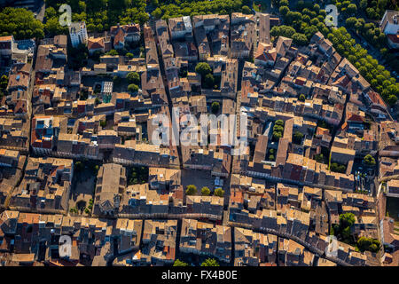 Vista aerea, centro di Montelimar, centro, Montelimar, Francia, Rhône-Alpes, in Francia, in Europa, vista aerea, uccelli-eyes view, antenna Foto Stock