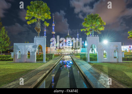 La moschea di cristallo a Kuala Terengganu, Terengganu, Malaysia Foto Stock